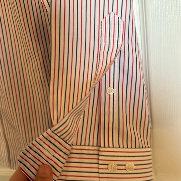 Brooks Brothers Regent men’s white striped long sleeve button down shirt size XL - Picture 6 of 8